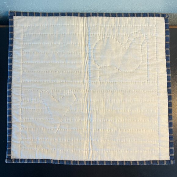 Hand Stitched Folk Art CHICKEN & USA FLAG Patchwork Appliqué Quilt Wall Hanging - Picture 8 of 10